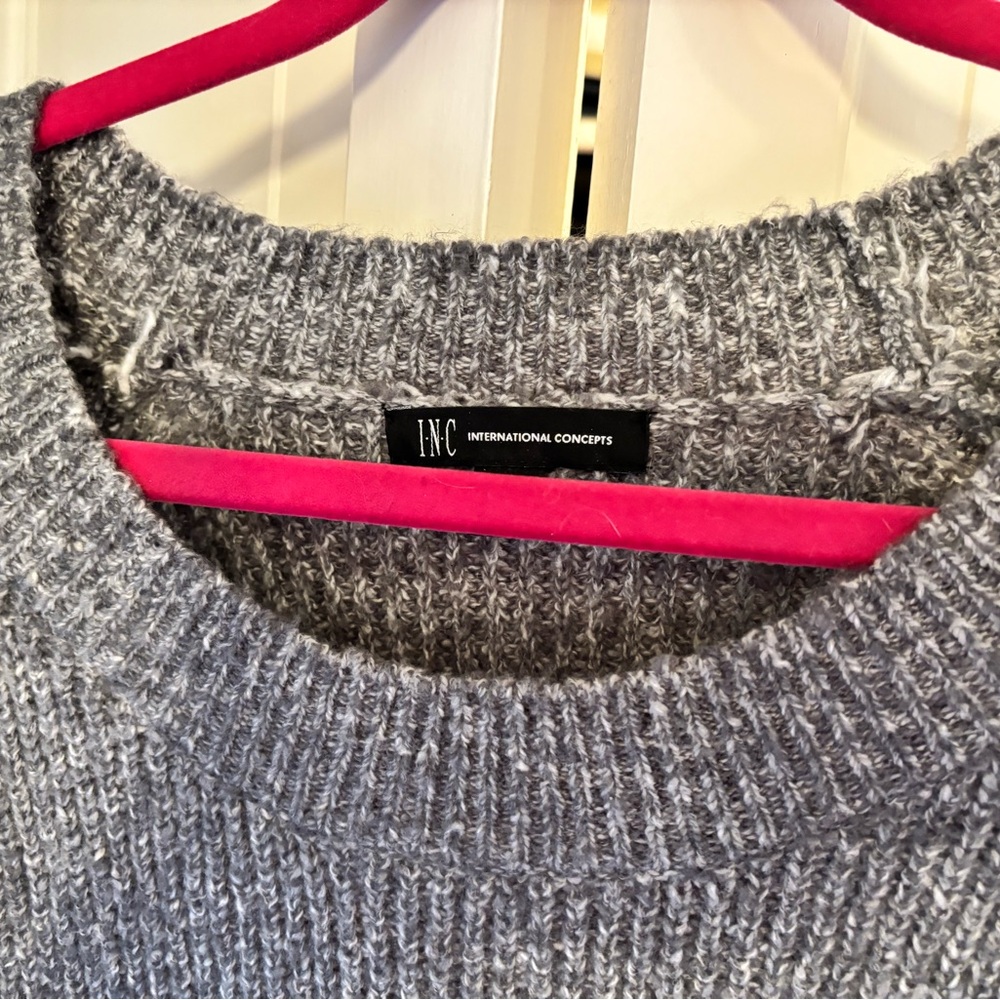 INC International Concepts Women's Heather Gray Sweater